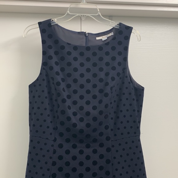 Boden NWOT Navy Wool Velvet Polka Dot Dress size 10R - Picture 5 of 17